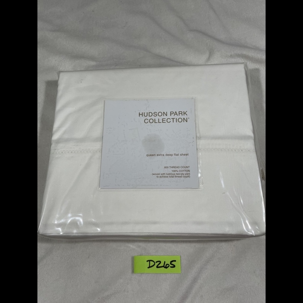 NIB [ QUEEN ] 600TC Cotton Extra Deep Flat‎ Sheet for Hudson Park